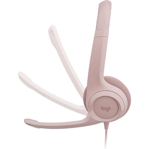 Logitech H390 Wired Headset for PC/Laptop, Rose - Auricular - en oreja - cableado - USB-A - rosa