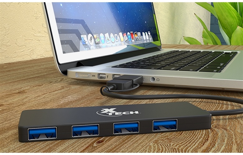 Xtech - Hub - 4 puertos - USB 3.0 XTC-390