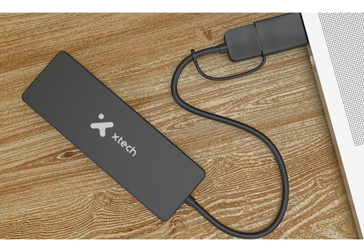 Xtech - Hub - 4 puertos - USB 3.0 XTC-390