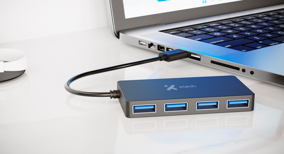 Xtech - Hub - 4 puertos - USB 3.0 XTC-391