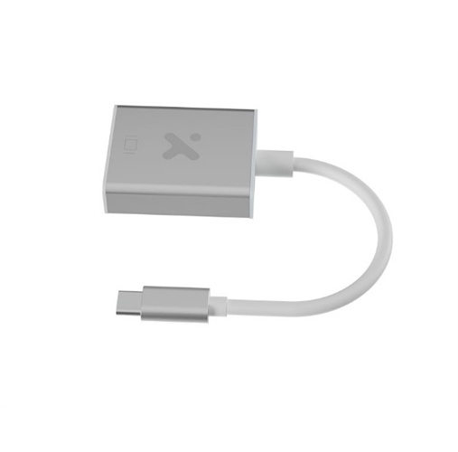 Xtech - Display adapter - USB Type C - VGA - Aluminum silver - XTC-552