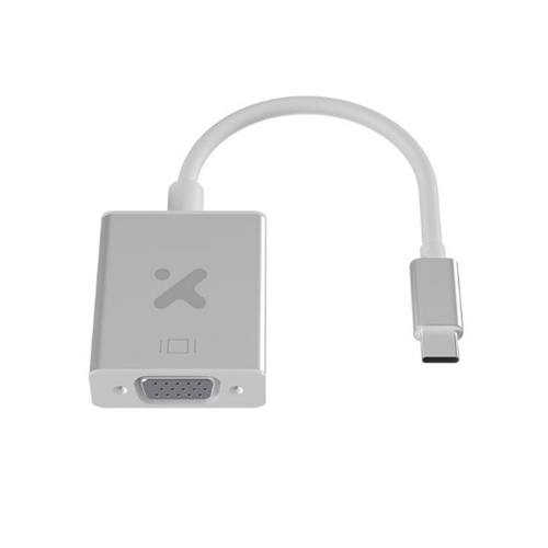Xtech - Display adapter - USB Type C - VGA - Aluminum silver - XTC-552