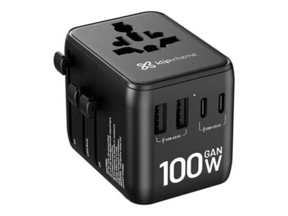 Klip Xtreme - Power converter / charger - 2500 Watt - 10 x 4 pin USB Type A / Power / 2 x 24 pin USB-C - Laptop / Macbooks / Notebook / Cellular phone / Tablet - Wall - Para Smartphones, tablets, small devices - 100W USB