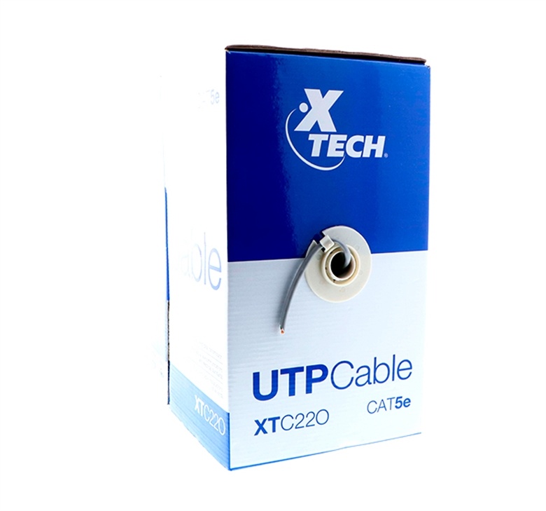 Xtech - Cable al por mayor - RJ-45 (M) a RJ-45 (M) - 305 m - UTP - CAT 5e - gris