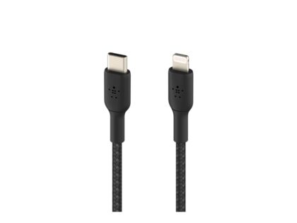 Belkin BoostCharge - Cable Lightning - 24 pin USB-C macho a Lightning macho - 1 m - negro - suministro de potencia USB (18W)