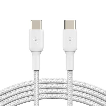 Belkin BoostCharge - Cable USB - 24 pin USB-C (M) a 24 pin USB-C (M) - 1 m - blanco