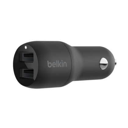 Belkin BoostCharge Dual Charger - Car power adapter - 24 Watt - 4.8 A - 2 output connectors (USB) - black