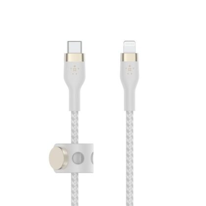 Belkin BoostCharge - Cable Lightning - 24 pin USB-C macho a Lightning macho - 2 m - blanco