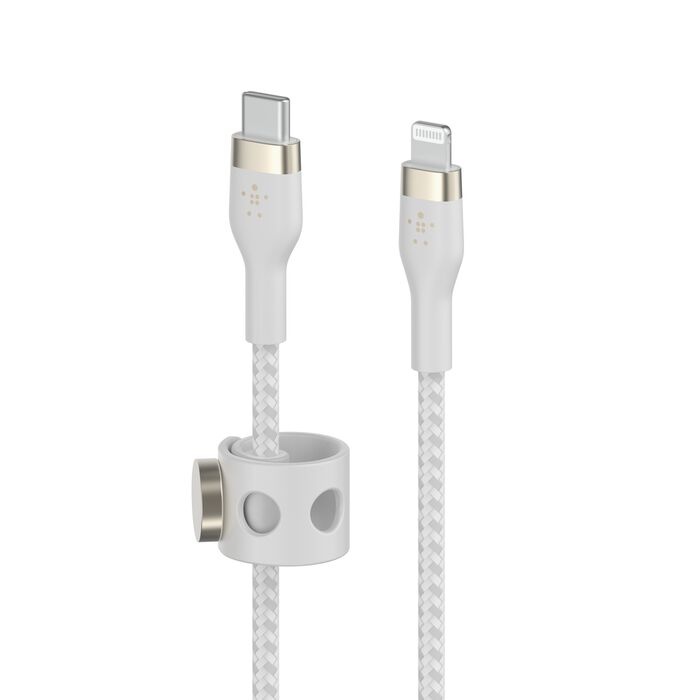 Belkin BoostCharge - Cable Lightning - 24 pin USB-C macho a Lightning macho - 3 m - blanco