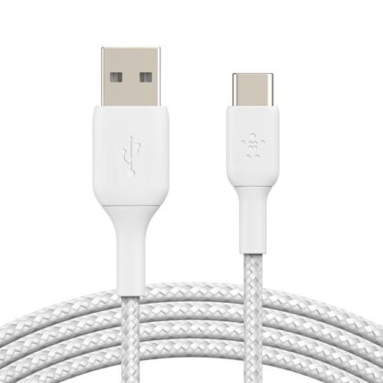 Belkin - Cable Braided - USB-C to USB-A Cable 2M WH