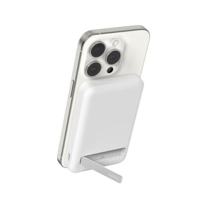 Belkin - Power bank - 15 Watt - Lithium - Para Universal - Qi2 5.000 mAh Stand White