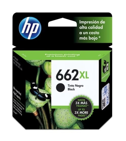HP 662XL - Alto rendimiento - negro - original - Ink Advantage - cartucho de tinta - para Deskjet 1516, Ink Advantage 15XX, Ink Advantage 35XX, Ink Advantage 4645