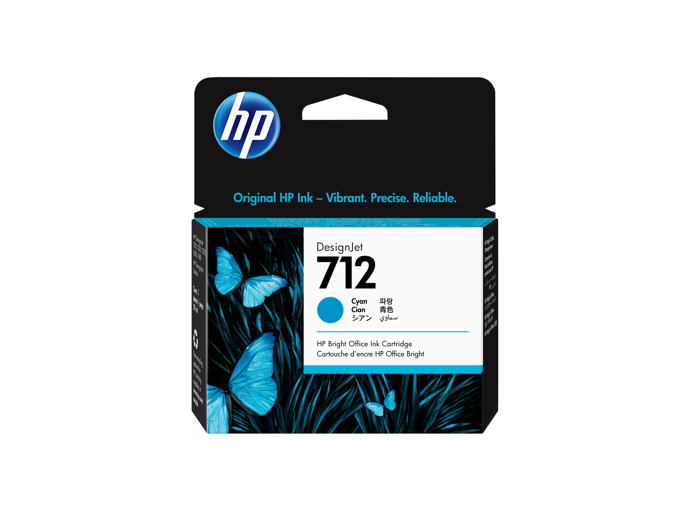 HP 712 - 29 ml - cián - original - DesignJet - cartucho de tinta - para DesignJet Studio, T210, T230, T250, T630, T650