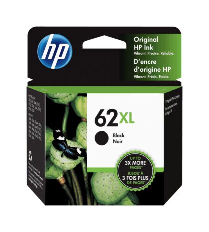 HP 62XL - 12 ml - Alto rendimiento - negro - original - cartucho de tinta - para ENVY 55XX, 56XX, 76XX, Officejet 200, 250, 57XX, 8040
