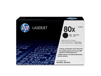 HP 80X - Alto rendimiento - negro - original - LaserJet - cartucho de tóner (CF280X) - para LaserJet Pro 400 M401, MFP M425