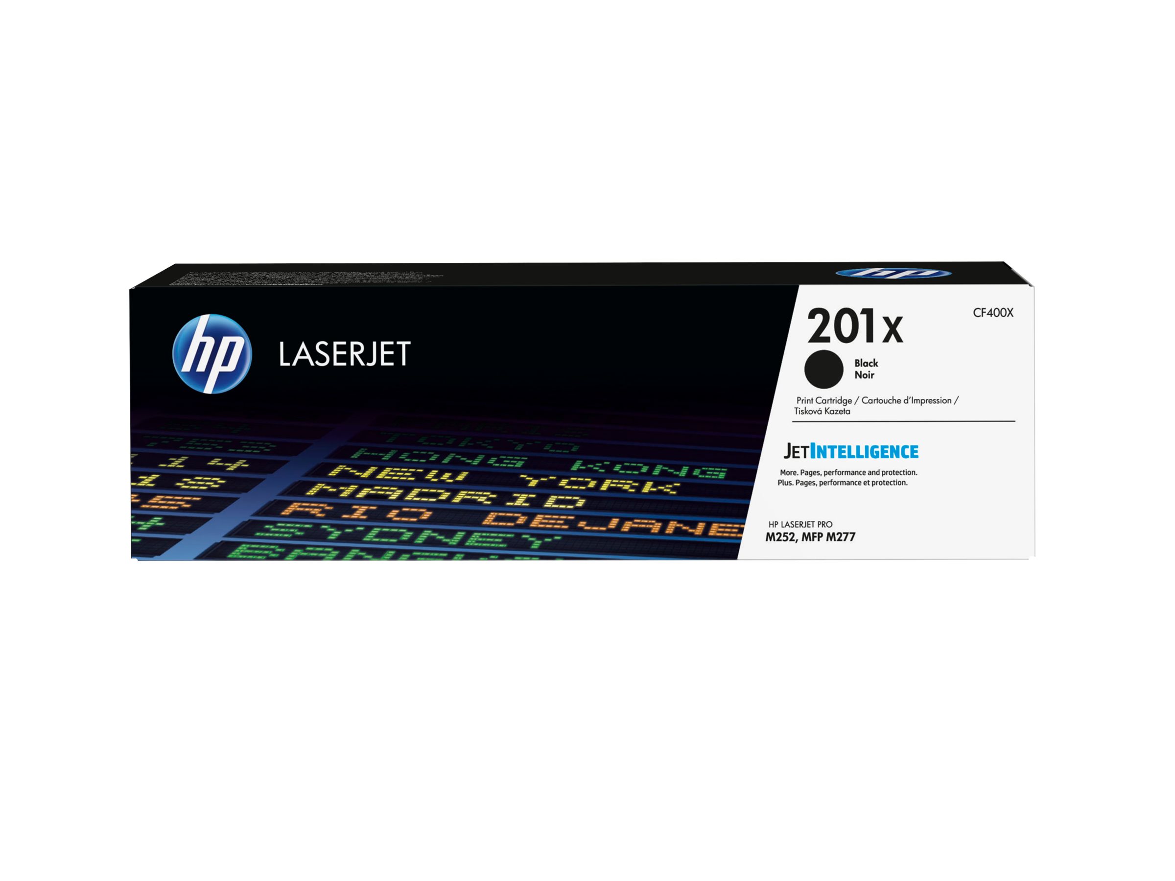 HP 201X - Alto rendimiento - negro - original - LaserJet - cartucho de tóner (CF400X) - para Color LaserJet Pro M252dn, M252dw, M252n, MFP M277c6, MFP M277dw, MFP M277n
