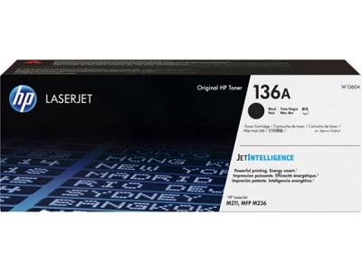 HP 136A - Negro - original - cartucho de tóner (W1360A) - para LaserJet M211d, M211dw, MFP M236d, MFP M236dw, MFP M236sdn, MFP M236sdw