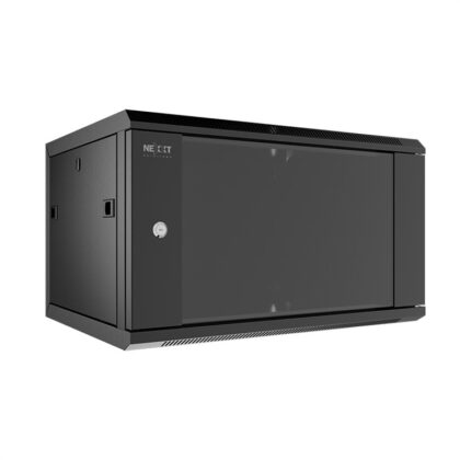 Nexxt Solutions Infrastructure - Wall mount enclosure - SPCC steel / Tempered glass - Black / RAL 9005 - 12U 600X600