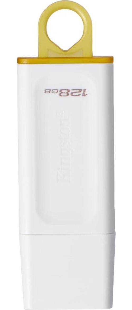 Kingston - USB flash drive - 128 GB - USB 3.0 - Plastic White-Yellow