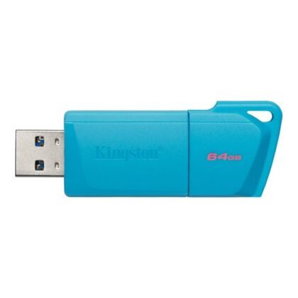 Kingston - USB flash drive - 64 GB - USB 3.2 Gen 1 - NEON Aqua Blue