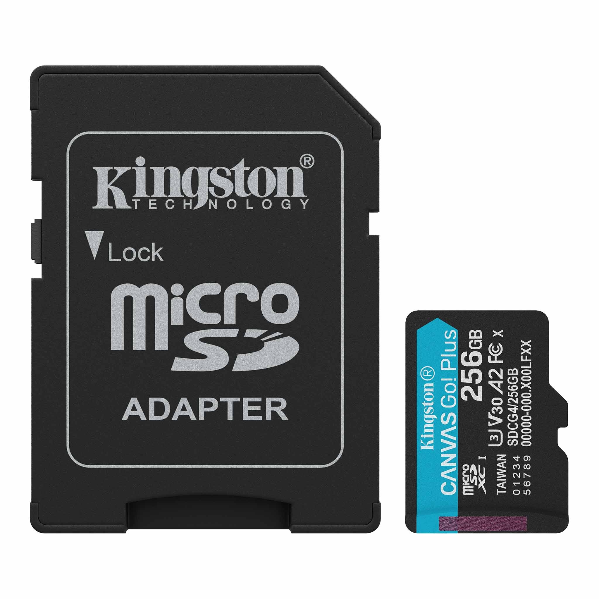 Kingston - Flash memory card - microSDXC - 256GB microSDXC Canvas Go Plus