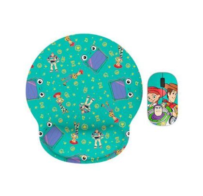Xtech - Mouse and mouse pad kit - 2.4 GHz - Wireless - Toy Story - w/ wrist rest XTM-DKT5TS