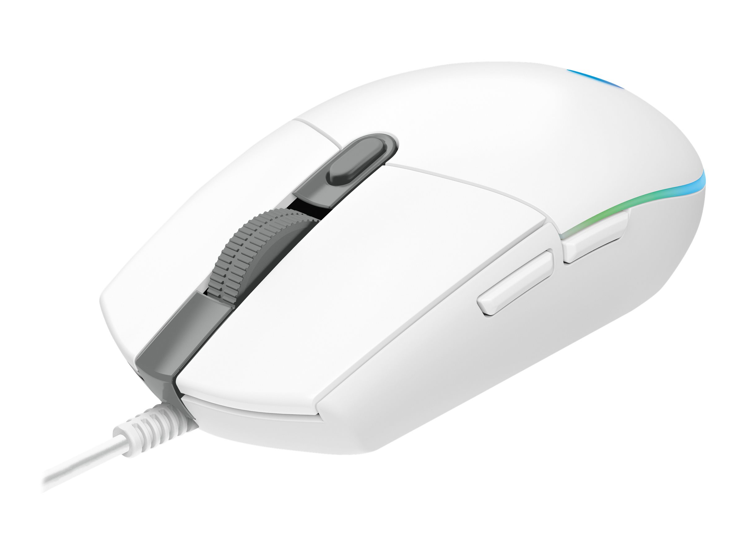 Logitech Gaming Mouse G203 LIGHTSYNC - Ratón - óptico - 6 botones - cableado - USB - blanco
