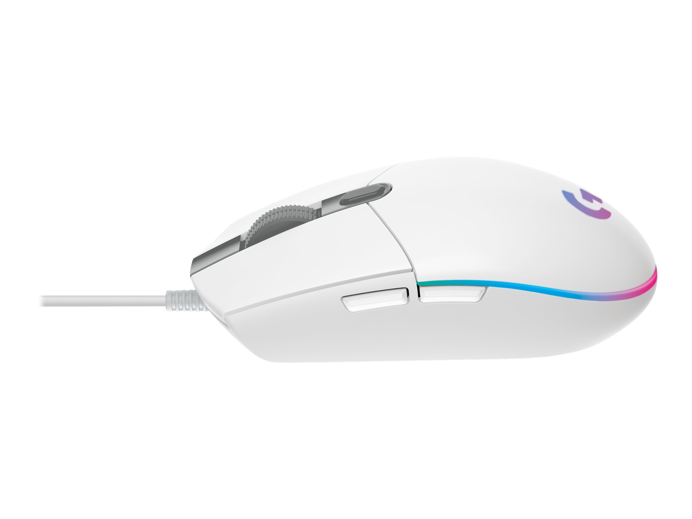 Logitech Gaming Mouse G203 LIGHTSYNC - Ratón - óptico - 6 botones - cableado - USB - blanco