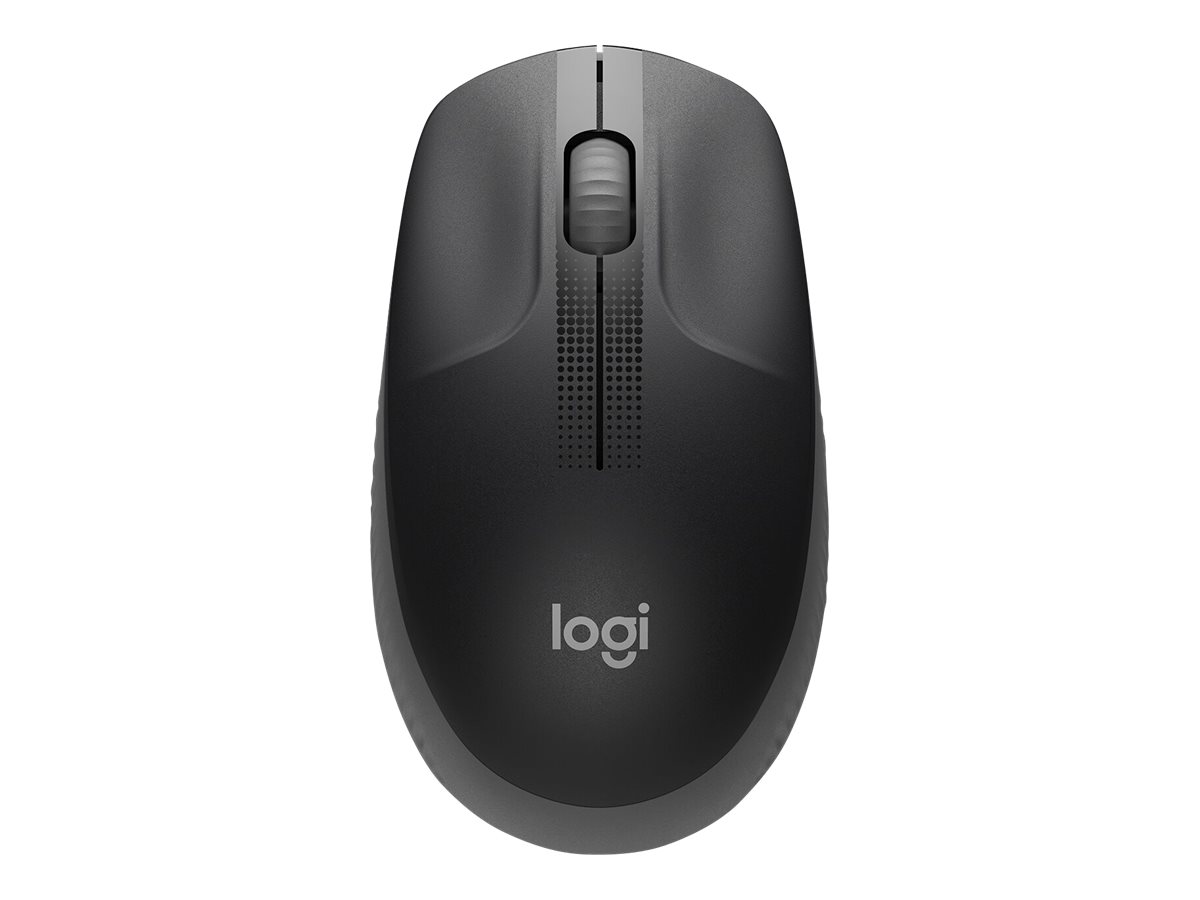 Logitech M190 - Ratón - óptico - 3 botones - inalámbrico - receptor inalámbrico USB - carbón