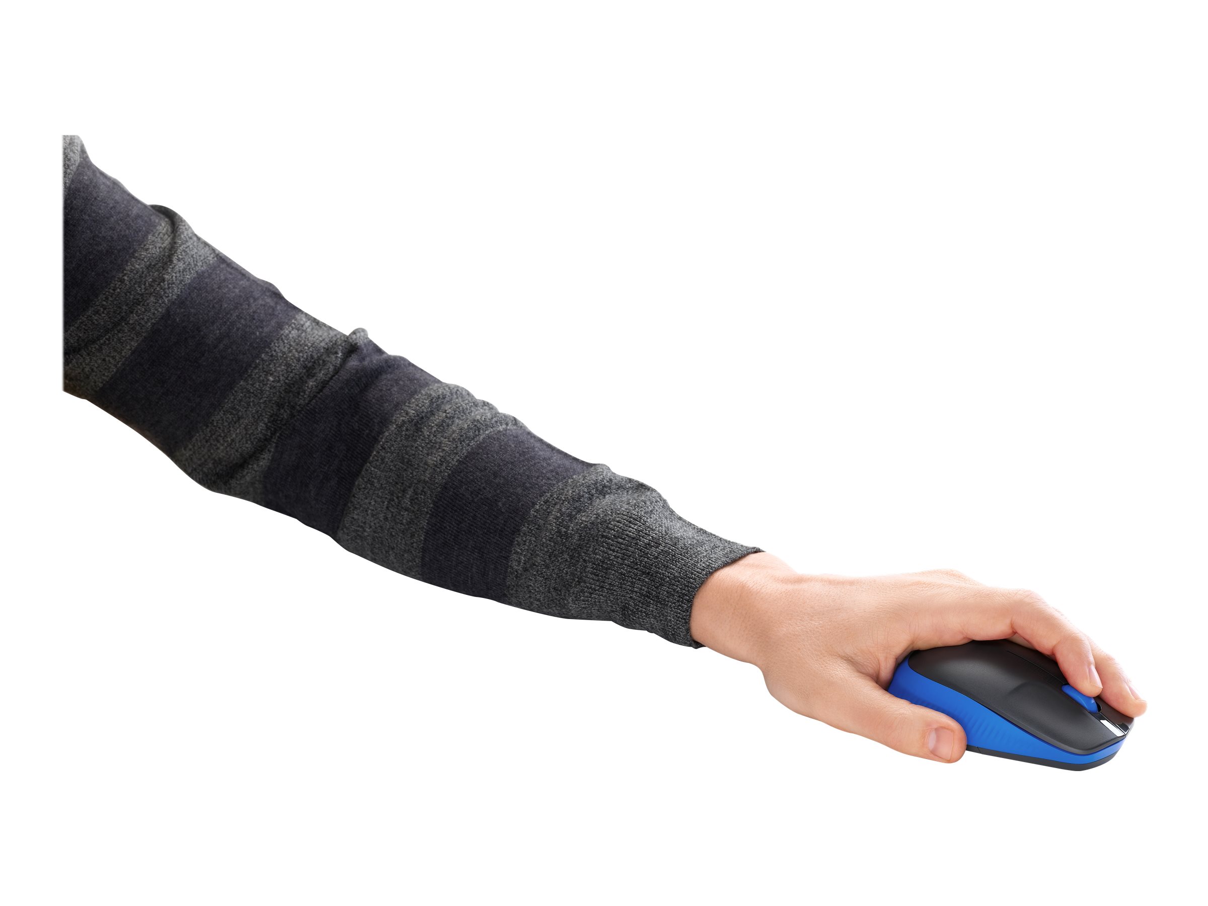Logitech M190 - Ratón - óptico - 3 botones - inalámbrico - receptor inalámbrico USB - azul