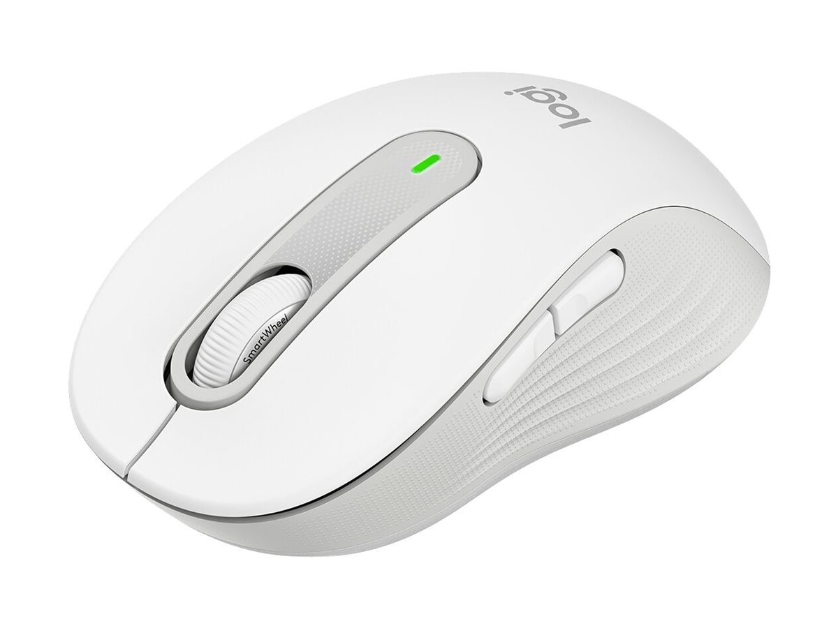 Logitech Signature M650 - Ratón - manos pequeñas - diestro y zurdo - inalámbrico - 2.4 GHz, Bluetooth - receptor de USB Logitech Logi Bolt - blanco hueso