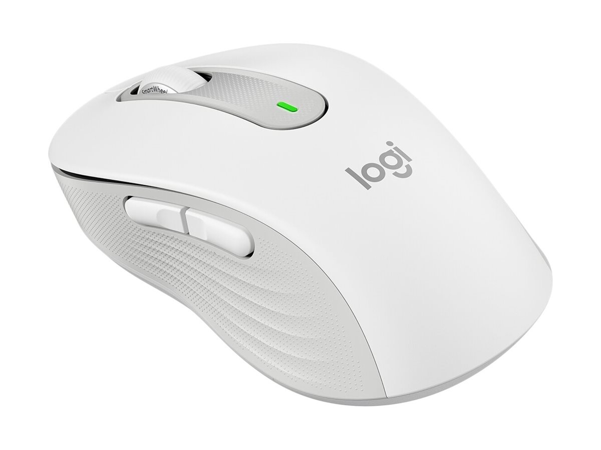Logitech Signature M650 - Ratón - manos pequeñas - diestro y zurdo - inalámbrico - 2.4 GHz, Bluetooth - receptor de USB Logitech Logi Bolt - blanco hueso