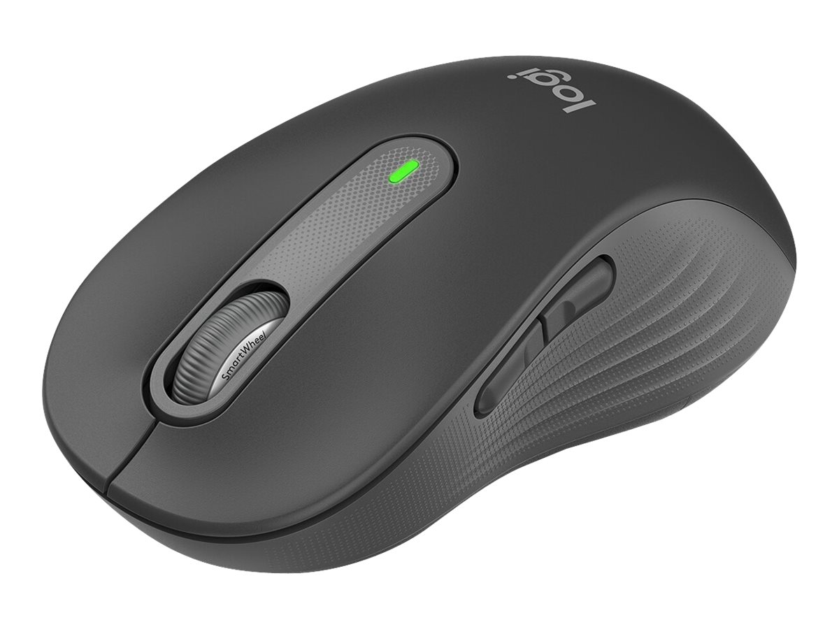 Logitech Signature M650 L - Ratón - tamaño completo - diestro - inalámbrico - 2.4 GHz, Bluetooth - receptor de USB Logitech Logi Bolt - grafito