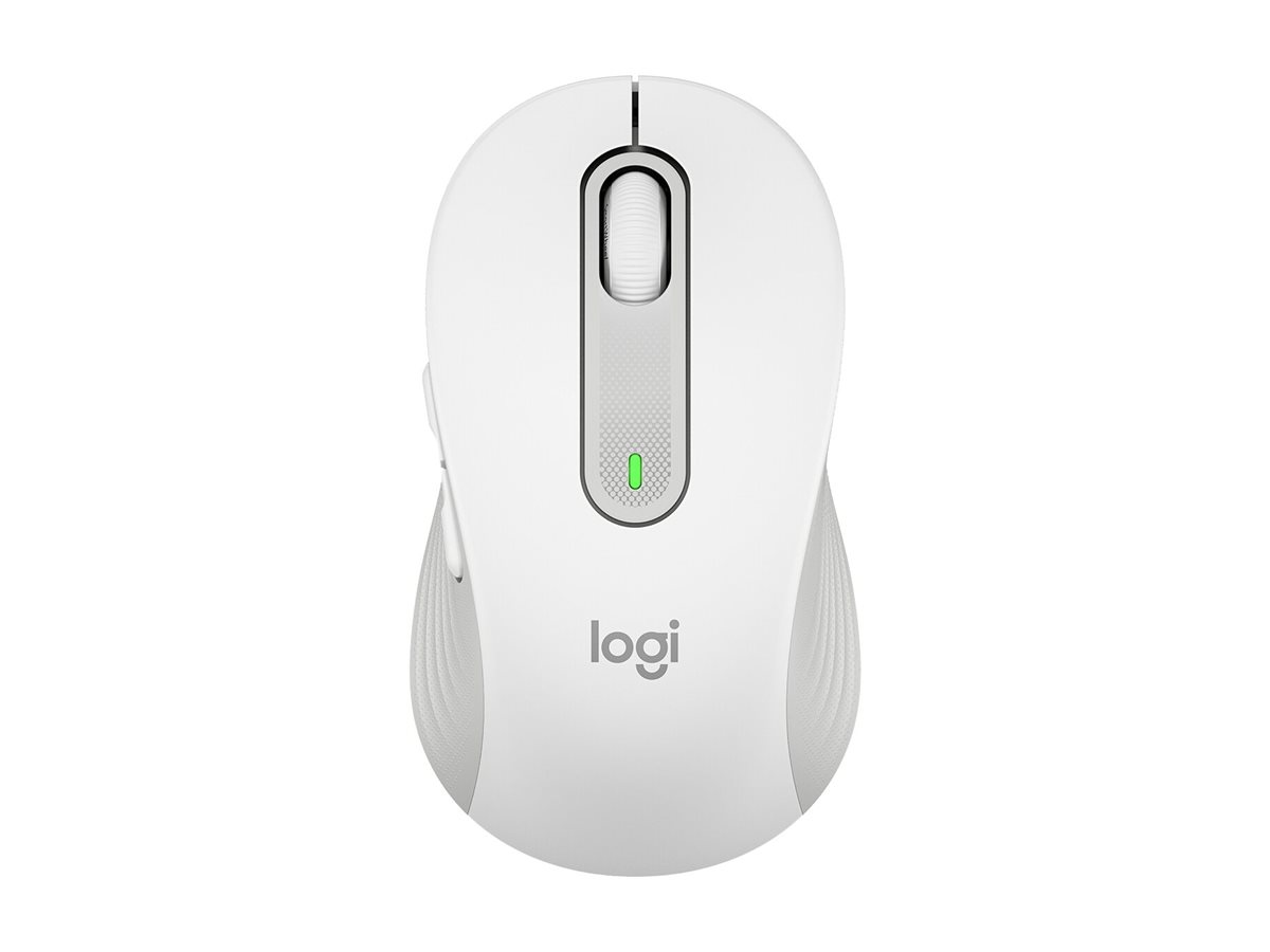 Logitech Signature M650 L - Ratón - tamaño grande - óptico - 5 botones - inalámbrico - Bluetooth, 2.4 GHz - receptor de USB Logitech Logi Bolt - blanco hueso