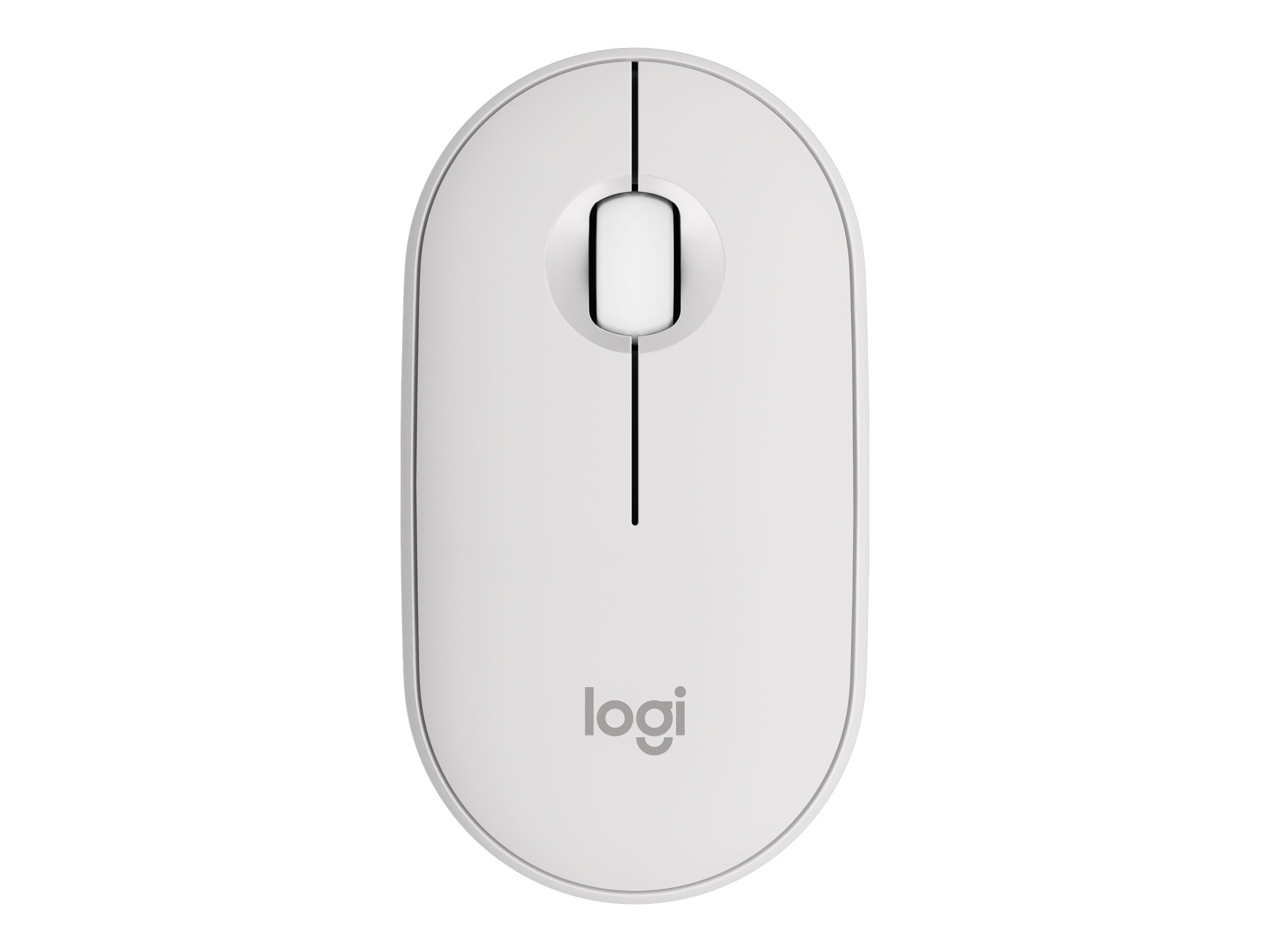Logitech Pebble Mouse 2 M350s - Ratón - óptico - 3 botones - inalámbrico - Bluetooth - blanco