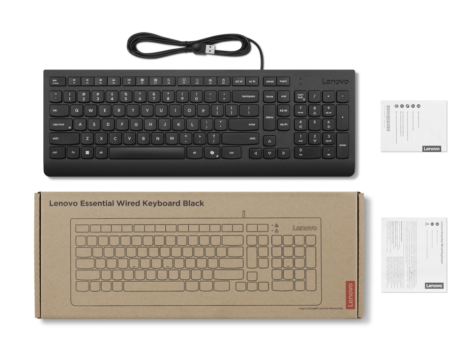 Lenovo Essential Wired Keyboard (Black) A Spanish 171
