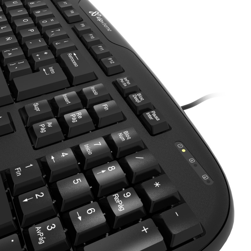 Klip Xtreme KKS-050S - Teclado - USB - español - negro azabache