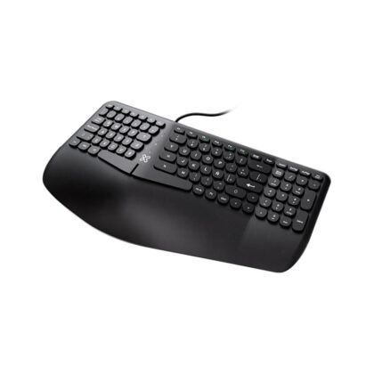 Klip Xtreme - Keyboard - Wired - Spanish - USB - Ergonomic Design - Black - Ergonomical