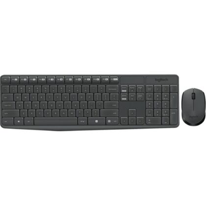 Logitech - Juego de teclado y ratón - MK235 - Español - Inalámbrico - USB - Negro
