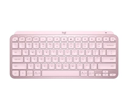 Logitech MX Keys Mini - eclado - Inalámbrico - Español - Bluetooth 5.0 / Bluetooth / 2.4 GHz / USB-C - Ergonomic Design - Rosa