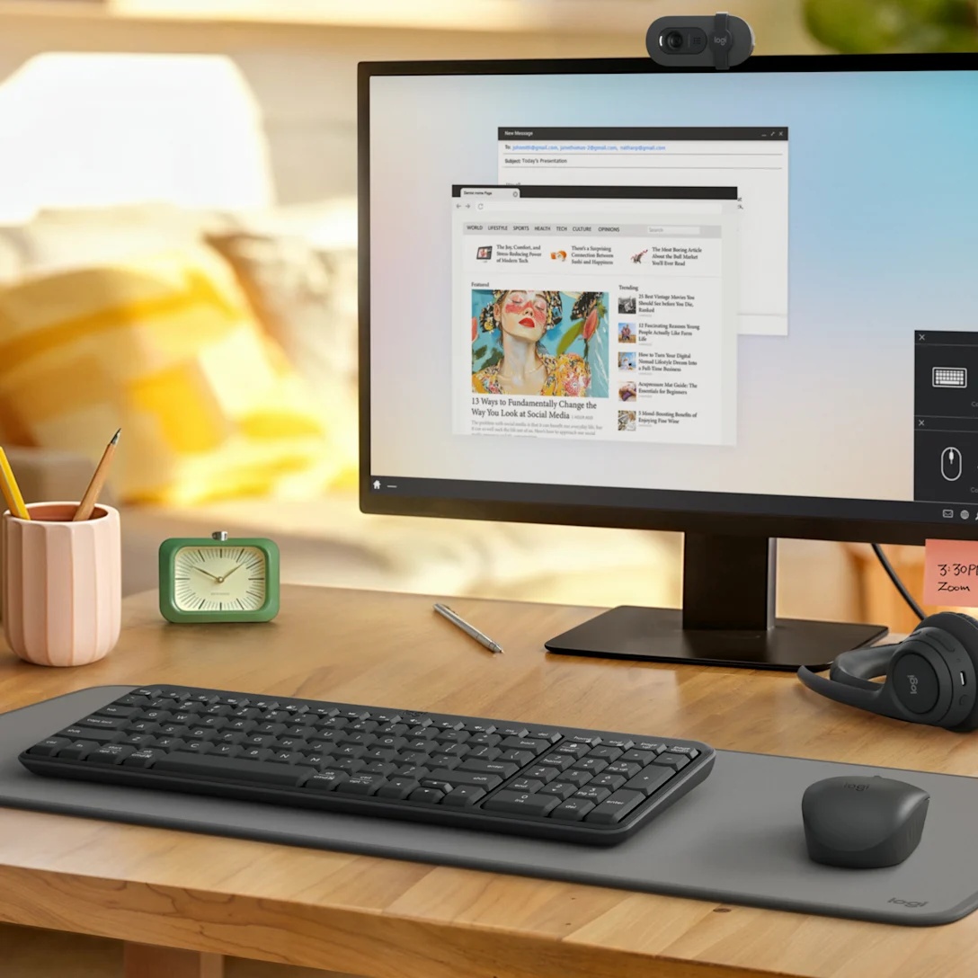 Logitech -K250 Compact Bluetooth Wireless Keyboard - Spanish - Graphite