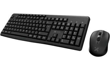Xtech - Keyboard and mouse set - Wireless - Spanish - USB - Black - 2.4 GHz - Black XTK-311S