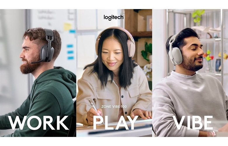 Logitech Zone Vibe 100 - Auricular - tamaño completo - Bluetooth - inalámbrico - grafito