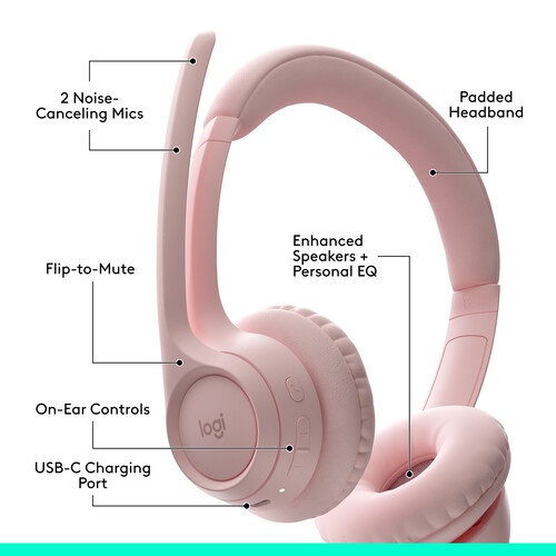 Logitech Zone - 300 - Headphones - Wireless - 981-001411