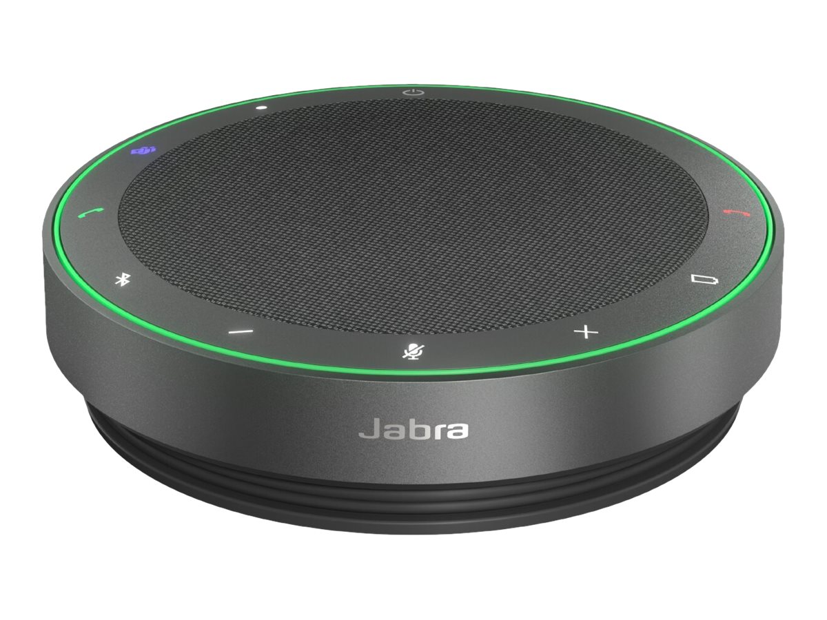 Jabra Speak2 75 MS - Altavoz - Bluetooth - Inalámbrico - USB-C, USB-A - Gris oscuro - Certificado para Microsoft Teams Rooms, Optimizado para Microsoft Teams, Certificado con Microsoft Quick Pairing