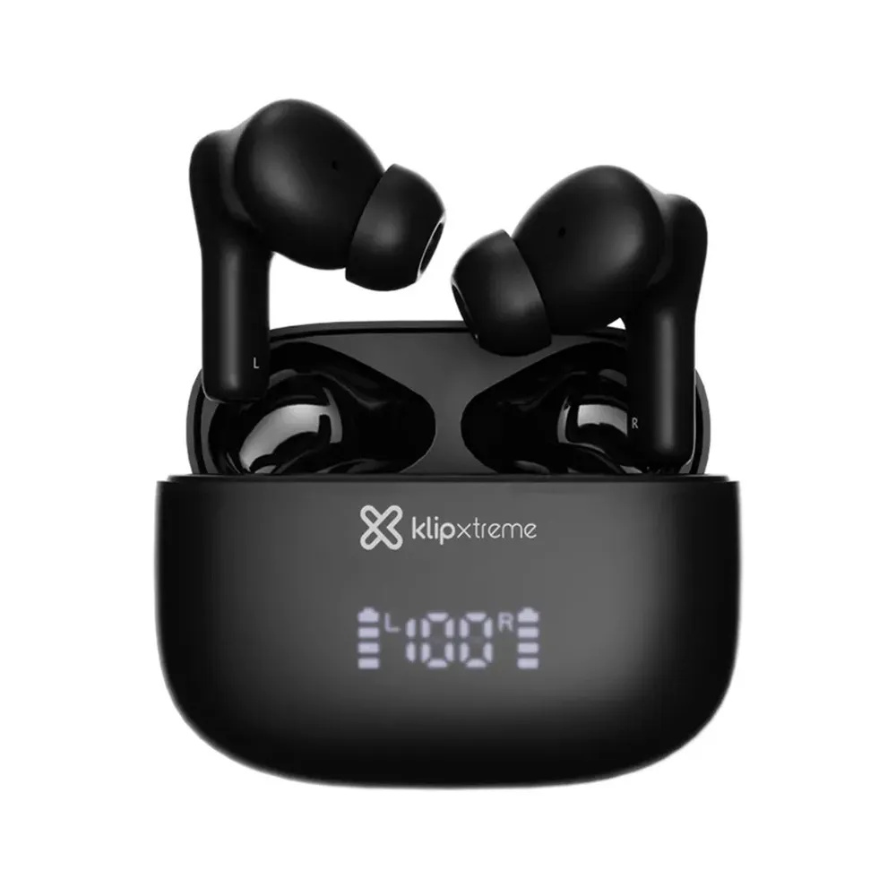 Klip Xtreme - True wireless earphones - Para Phone / Para Portable electronics / Para Tablet - Wireless - 26Hrs Hybdrid ANC Black