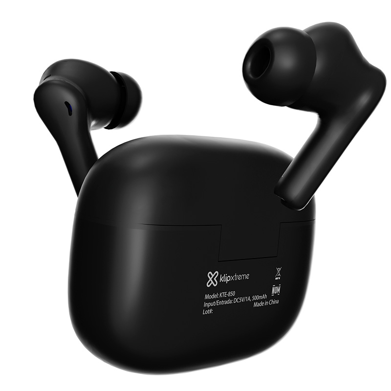 Klip Xtreme - True wireless earphones - Para Phone / Para Portable electronics / Para Tablet - Wireless - 26Hrs Hybdrid ANC Black