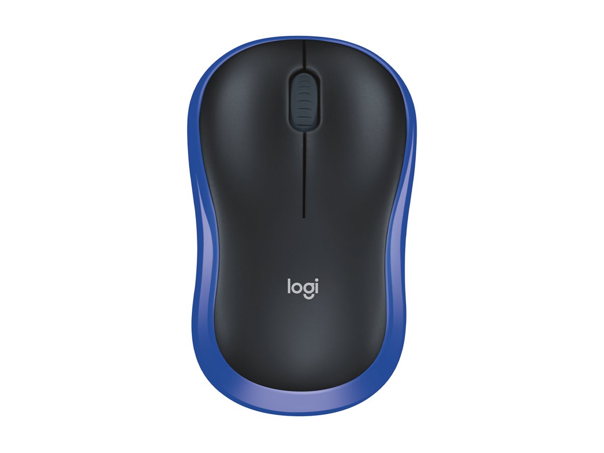 Logitech M185 - Ratón - diestro y zurdo - óptico - inalámbrico - 2.4 GHz - receptor inalámbrico USB - azul