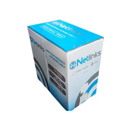 Caja de Cable UTP Cat6 NetLinks, 1000 Pies, Aleación, para interiores, Color Azul