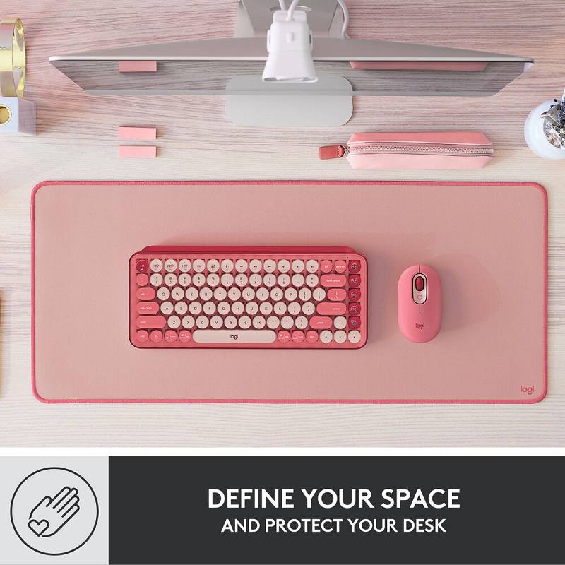 Mouse Pad LOGITECH Desk Mat Studio Series, L (700mm x 300mm), Rosa Oscuro
